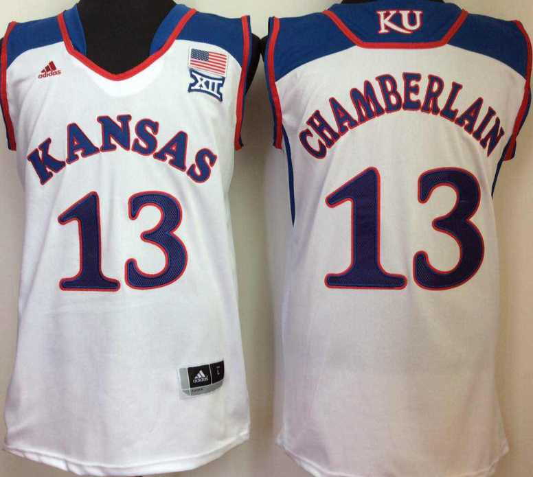 Kansas Jayhawks 13 Wilt Chamverlain White College Basketball Jersey,We sell and wholesale Kansas Jayhawks 13 Wilt Chamverlain White College Basketball Jersey on line form chian!